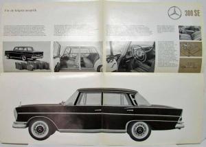 1962 Mercedes-Benz 300SE Sales Folder with Spec Sheet - Swedish Text
