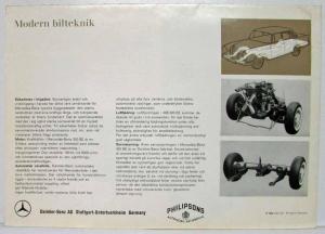 1962 Mercedes-Benz 300SE Sales Folder with Spec Sheet - Swedish Text