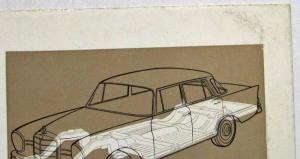 1962 Mercedes-Benz 300SE Sales Folder with Spec Sheet - Swedish Text