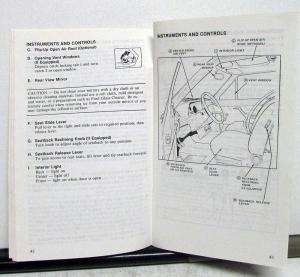 1980 Ford Fiesta Owners Operators Manual Original