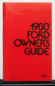 1980 Ford Full Size (LTD) Owners Operators Manual Original