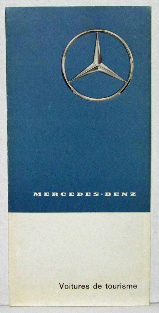 1962 Mercedes-Benz Passenger Cars Sales Folder - French Text