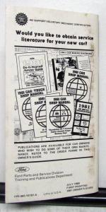 1981 Ford Thunderbird Owners Operators Manual Original