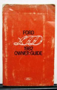 1982 Ford LTD Owners Operators Manual Original