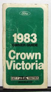 1983 Ford Crown Victoria Owners Operators Manual Original