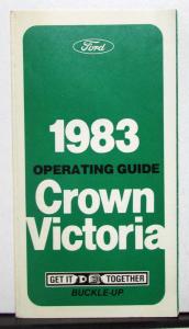 1983 Ford Crown Victoria Owners Operators Manual Original