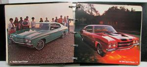 1970 Chevrolet Dealer Album Colors Fabrics Features Camaro Corvette Chevelle