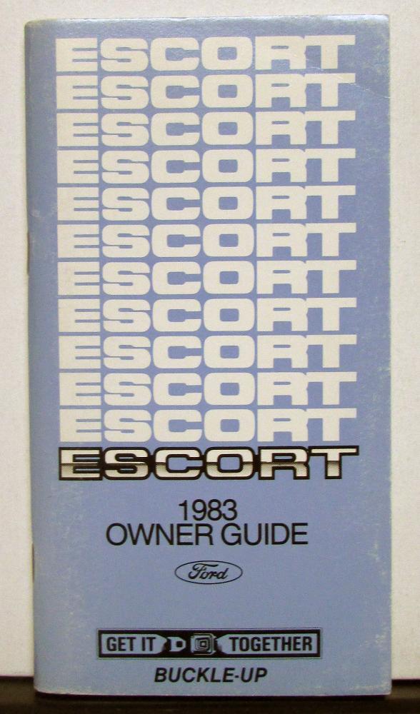 1983 Ford Escort Owners Operators Manual Original