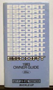 1983 Ford Escort Owners Operators Manual Original