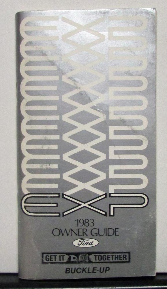 1983 Ford EXP Owners Operators Manual Original