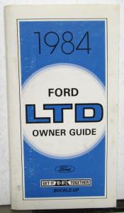 1984 Ford LTD Owners Operators Manual Original
