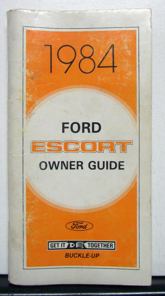 1984 Ford Escort Owners Operators Manual Original