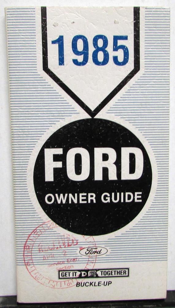 1985 Ford Crown Victoria Owners Operators Manual Original