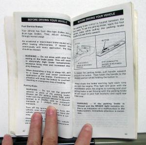 1985 Ford Escort Owners Operators Manual Original
