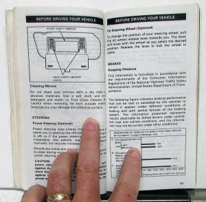 1986 Ford Escort Owners Operators Manual Original