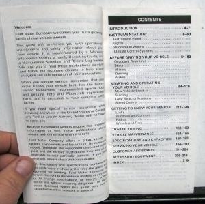 1986 Ford Thunderbird Owners Operators Manual Original