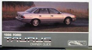 1986 Ford Taurus Owners Operators Manual Original