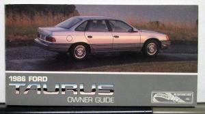 1986 Ford Taurus Owners Operators Manual Original With Plastic Container