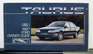 1987 Ford Taurus Owners Operators Manual Original