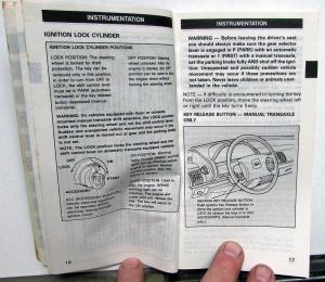 1988 Ford Tempo Owners Operators Manual Original