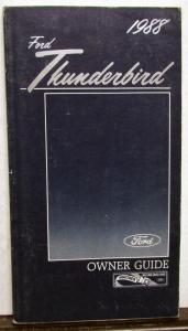 1988 Ford Thunderbird Owners Operators Manual Original
