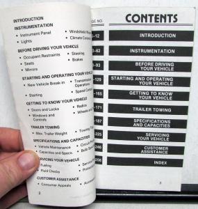 1988 Ford Thunderbird Owners Operators Manual Original