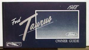 1988 Ford Taurus Owners Operators Manual Original