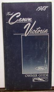 1988 Ford Crown Victoria Owners Operators Manual Original
