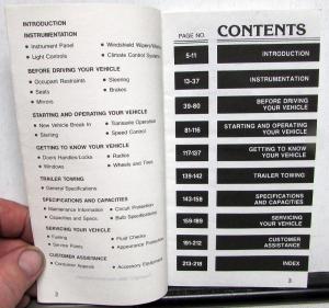 1989 Ford Tempo Owners Operators Manual Original