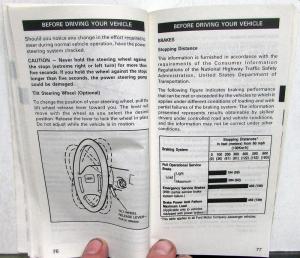 1989 Ford Tempo Owners Operators Manual Original