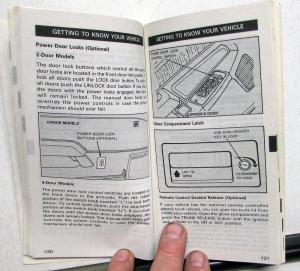 1989 Ford Tempo Owners Operators Manual Original