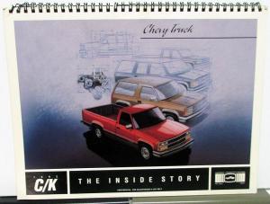 1992 Chevrolet Truck Dealer Sales Cutaway Illustrations C/K Pickup Suburban