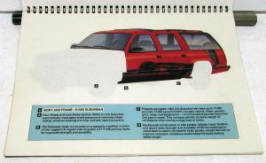 1992 Chevrolet Truck Dealer Sales Cutaway Illustrations C/K Pickup Suburban