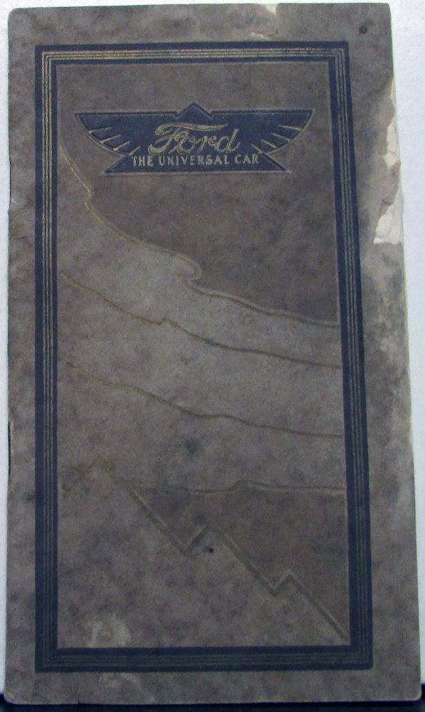 1913 Ford Model T Sales Brochure Touring Car Runabout Town Car Sales Brochure