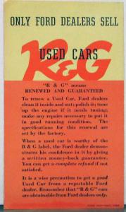 1939 Ford Taking the Guesswork Out of Buying a Used Car Sales Folder Original