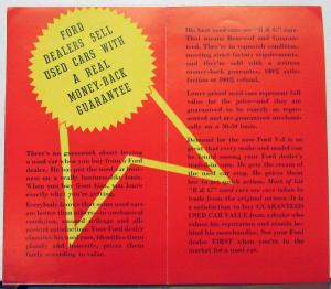 1939 Ford Taking the Guesswork Out of Buying a Used Car Sales Folder Original