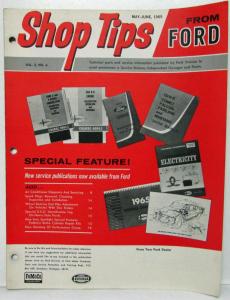 1965 May-June Ford Shop Tips Vol 3 No 4 Special Feature New Service Publications