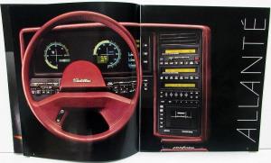 1987 Cadillac Allante Features Options Specs Prestige Sales Brochure Original