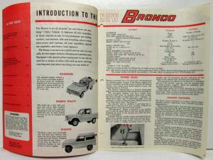 1965 October Ford Shop Tips Vol 3 No 7 The New Ford Bronco