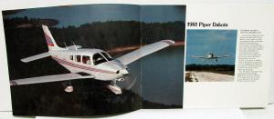 1981 Piper Dakota Airplane Sales Brochure Aviation Features & Info Original