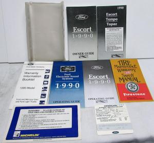 1990 Ford Escort Owners Operators Manual Original With Extras