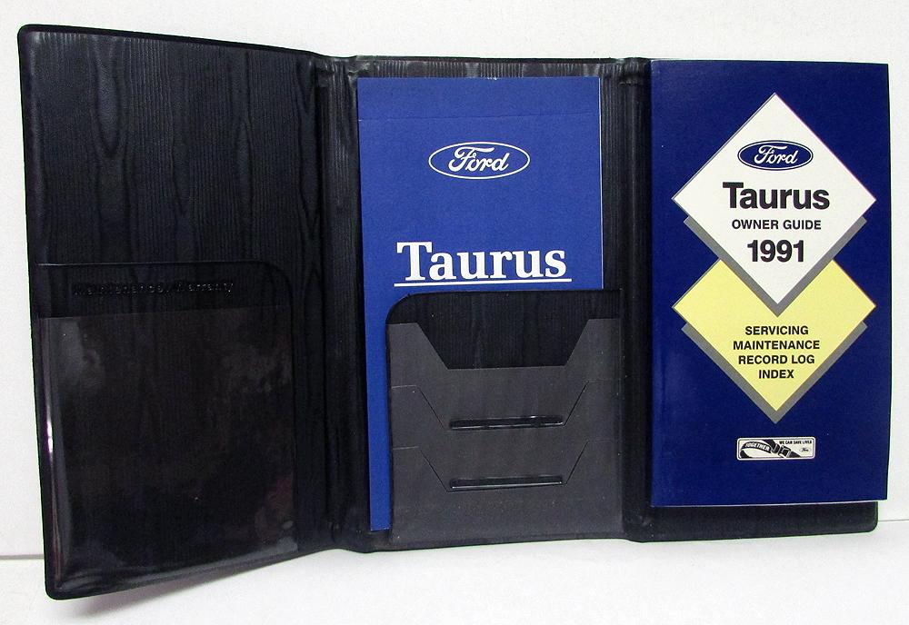 1991 Ford Taurus Owners Operators Manual Original In Blue Flet Covered Case
