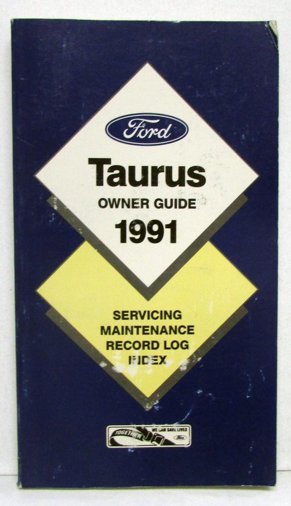 1991 Ford Taurus Owners Operators Manual Original