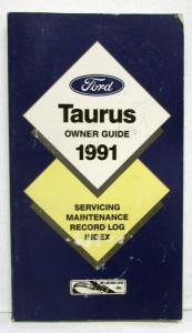 1991 Ford Taurus Owners Operators Manual Original