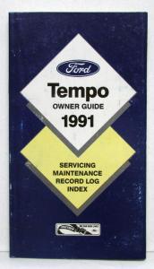 1991 Ford Tempo Owners Operators Manual Original
