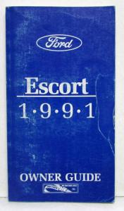 1991 Ford Escort Owners Operators Manual Original