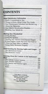 1991 Ford Thunderbird Owners Operators Manual Original