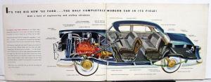 1952 Ford Mainline Customline Crestline XL Color Sales Brochure Original