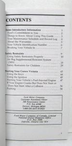 1992 Ford Crown Victoria Owners Operators Manual Original