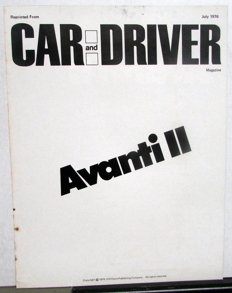 希少車 アヴァンティⅡ 本カタログ avanti Ⅱ brochure 1966-1967 Studebaker Avanti II Coupe Sales Brochure Folder